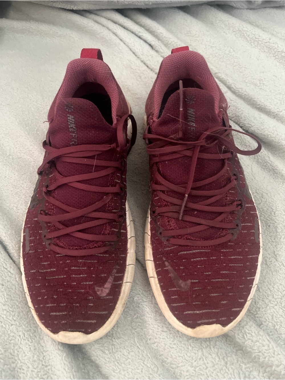 Nike Women's Maroon Lace-Up Running Sneakers